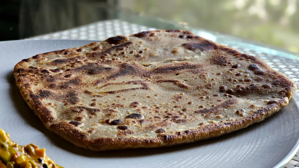 Aloo paratha served at Indian Bell