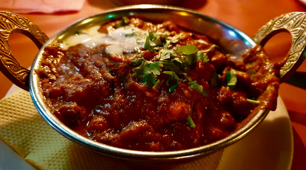 Beef vindaloo served at Indian Bell