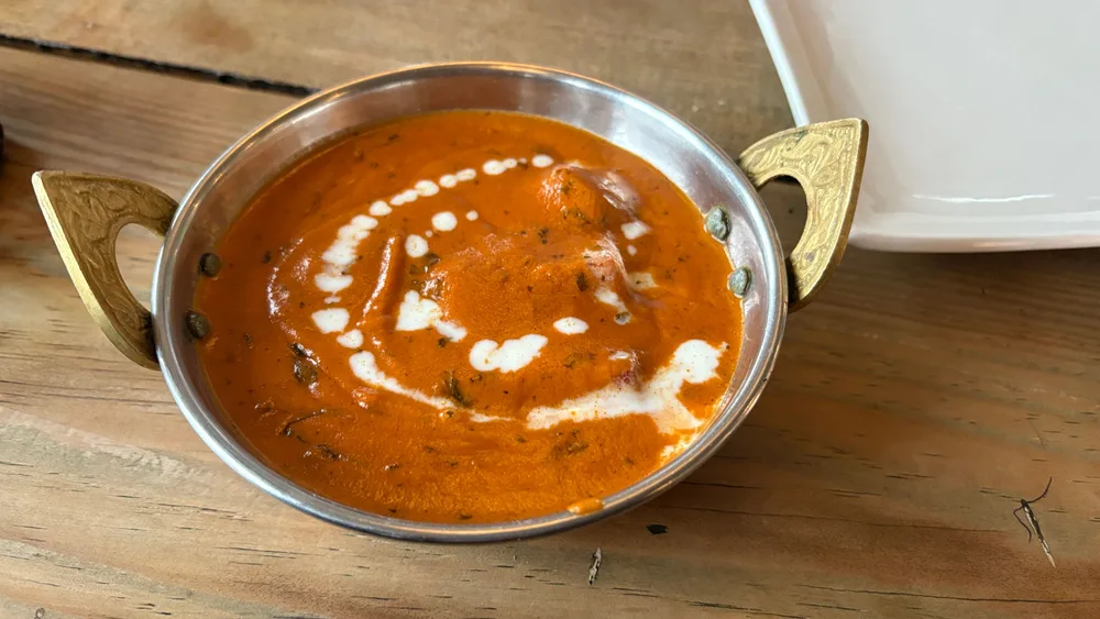 Butter chicken served at Indian Bell