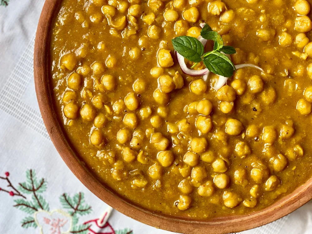 Chana masala served at Indian Bell