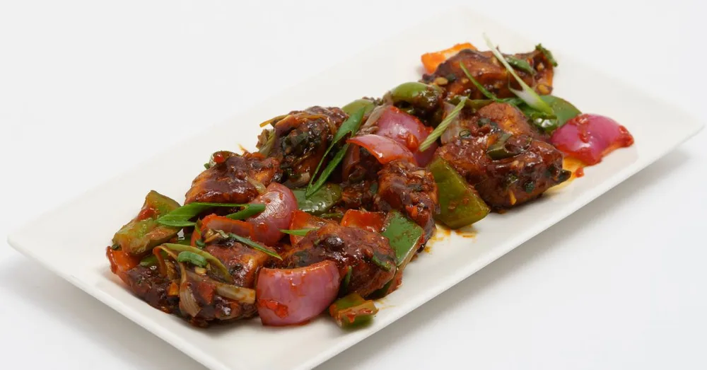 Chicken manchurian served at Indian Bell