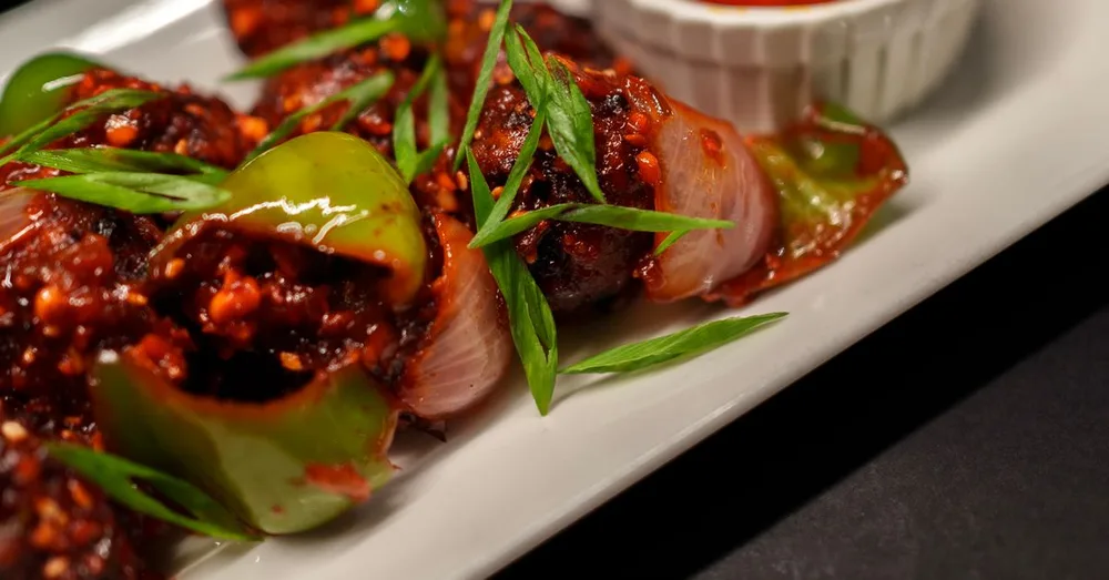 Chilly chicken served at Indian Bell