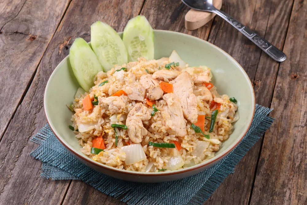 Fried rice chicken served at Indian Bell