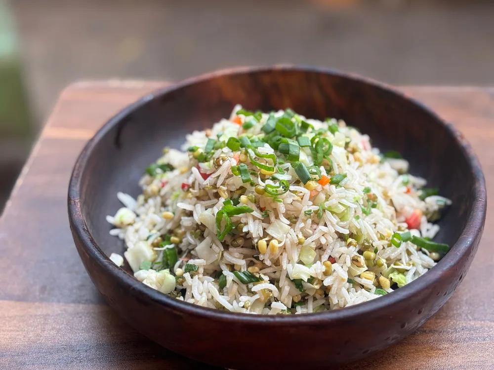 Fried rice vegetable served at Indian Bell