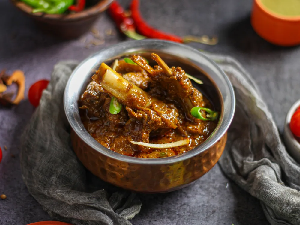 Madras curry goat served at Indian Bell