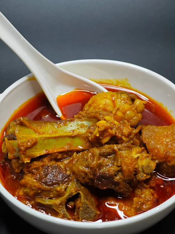 Malai korma goat served at Indian Bell