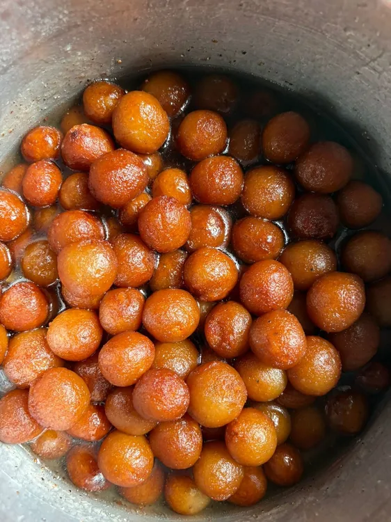 Gulab jamun served at Indian Bell