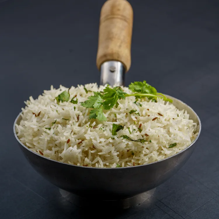 Jeera rice served at Indian Bell