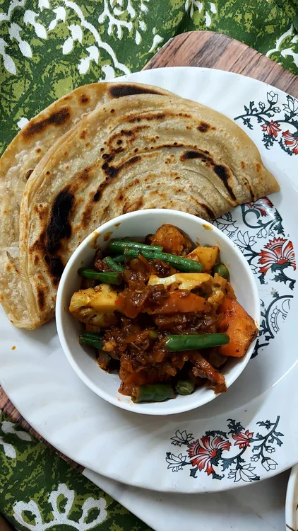 Kadai vegetable served at Indian Bell
