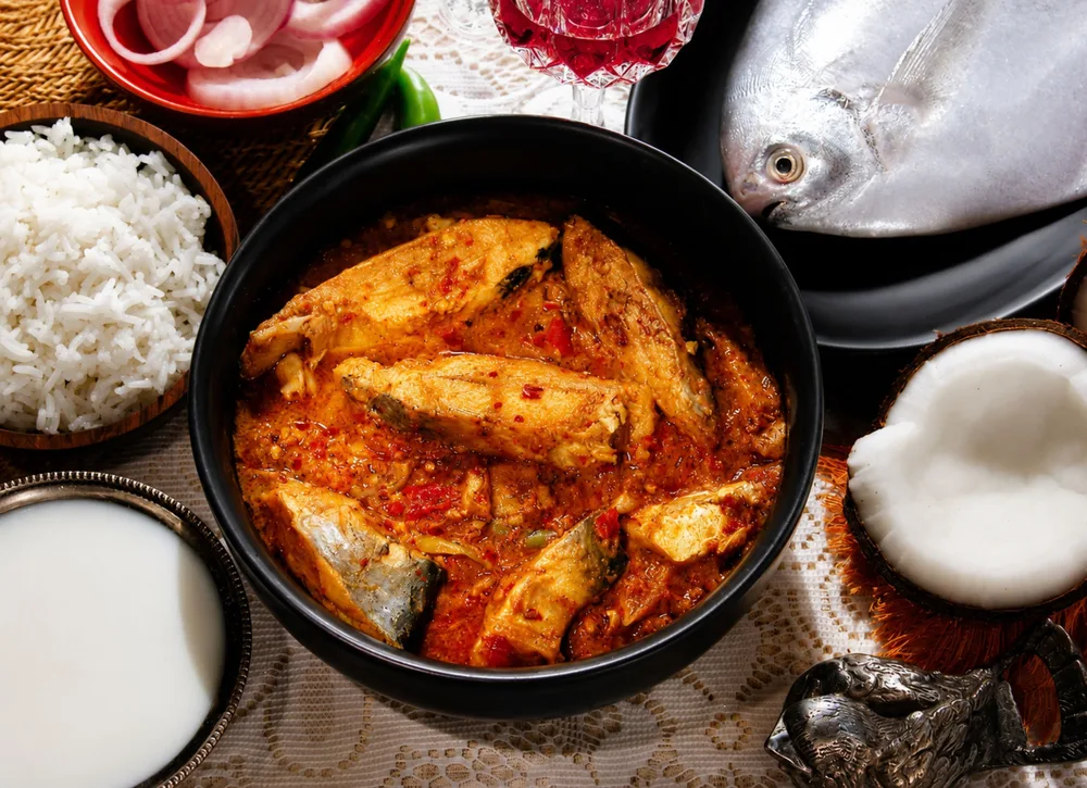 Kerala fish curry served at Indian Bell
