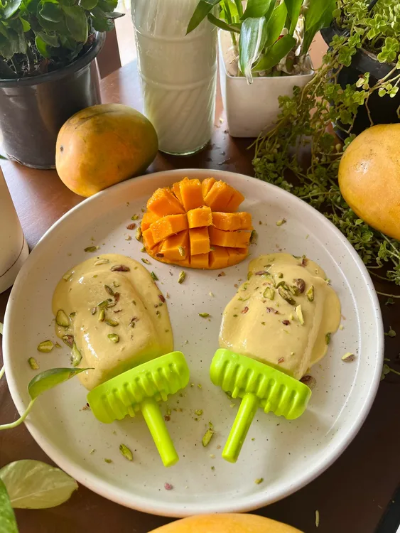 Mango kulfi served at Indian Bell