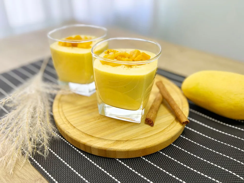 Mango lassi served at Indian Bell