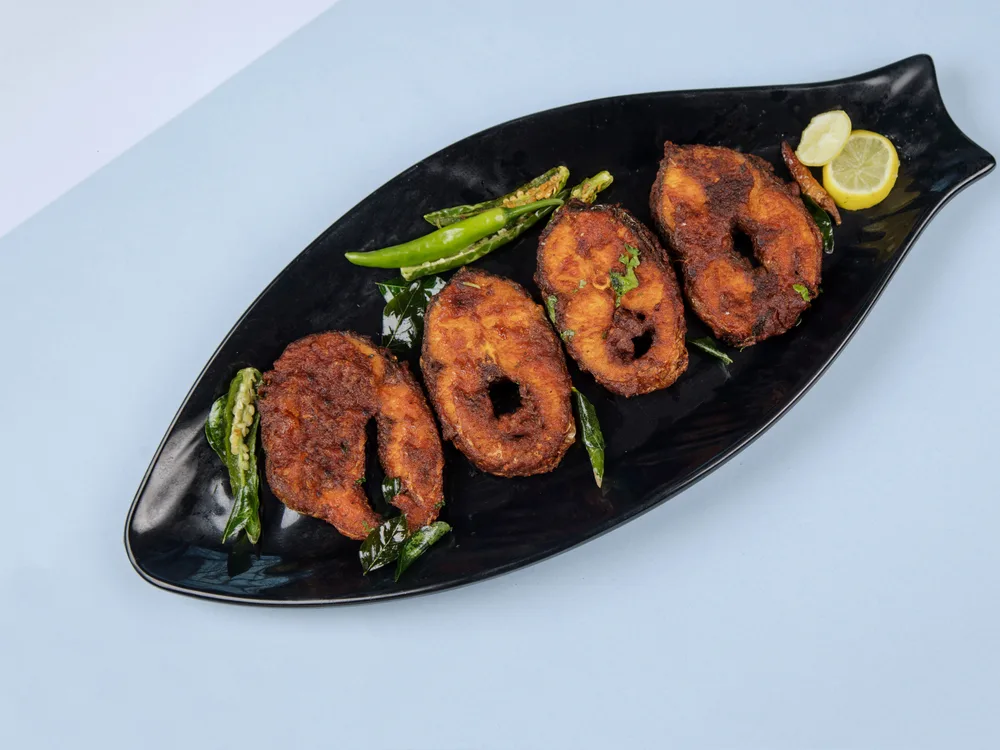Salt & pepper fish served at Indian Bell
