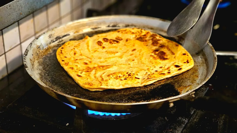 Tawa paratha served at Indian Bell