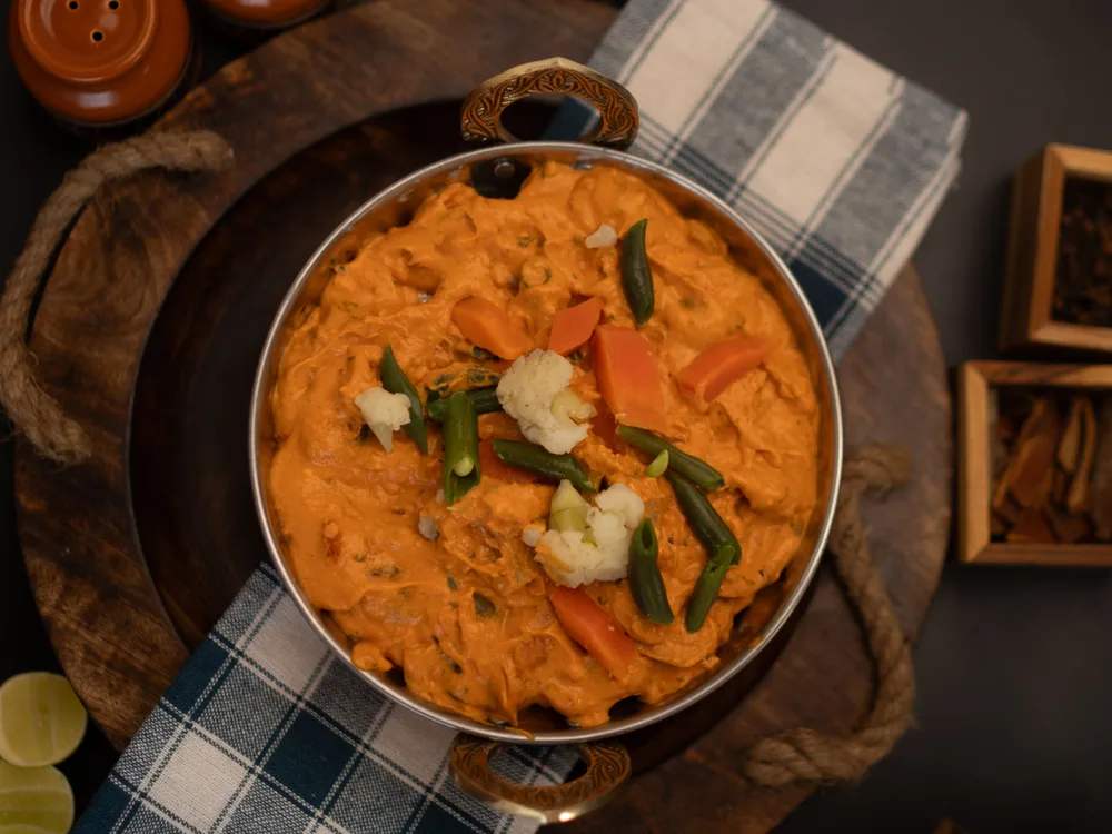Vegetable korma served at Indian Bell